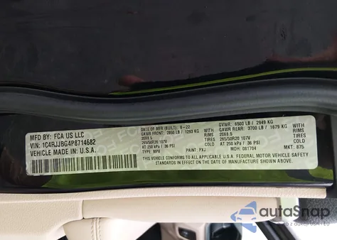 2023 Jeep Grand Cherokee L Limited 4X2 z USA, uszkodzony, nr VIN 26-359703995